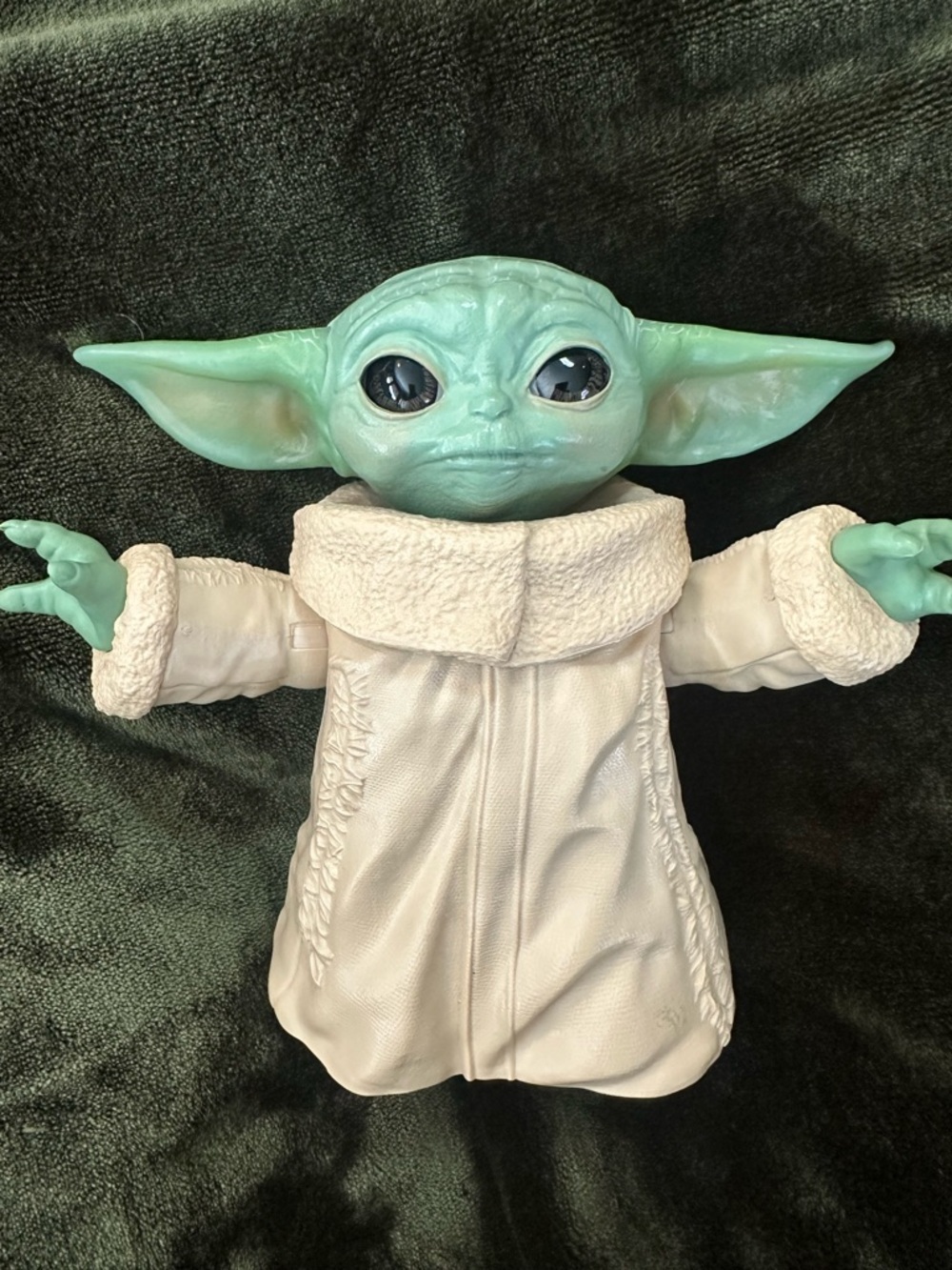 Hasbro The Child Figure in Green and White Plush Coat